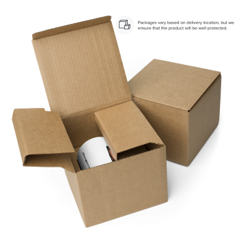 White mug in shipping box with Gsd head on with Valentines day message "I'll be your Valentine furever! "